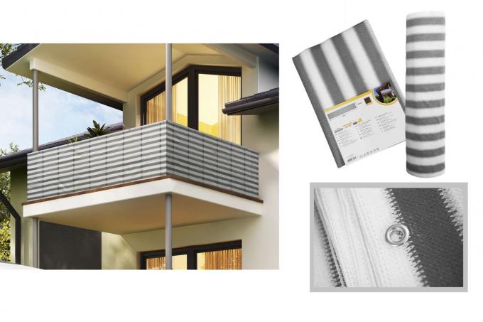 Finissage UV de voile du filet 0.9x5m d'ombre de HDPE de balcon 4